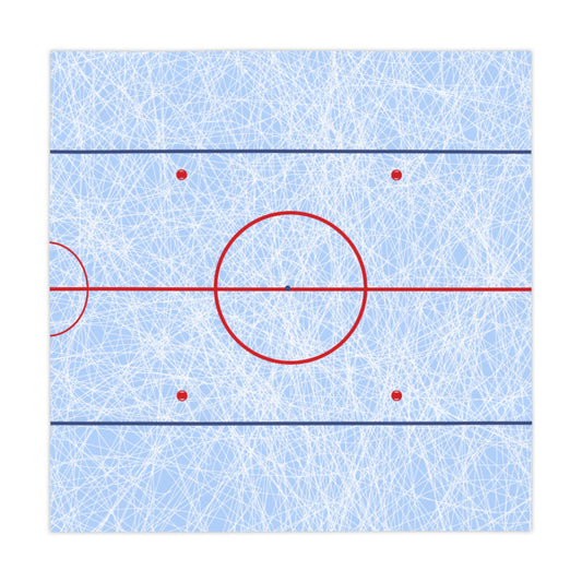 Hockey Rink Tablecloth – Ice Hockey Field Print for Game Day & Sports Parties