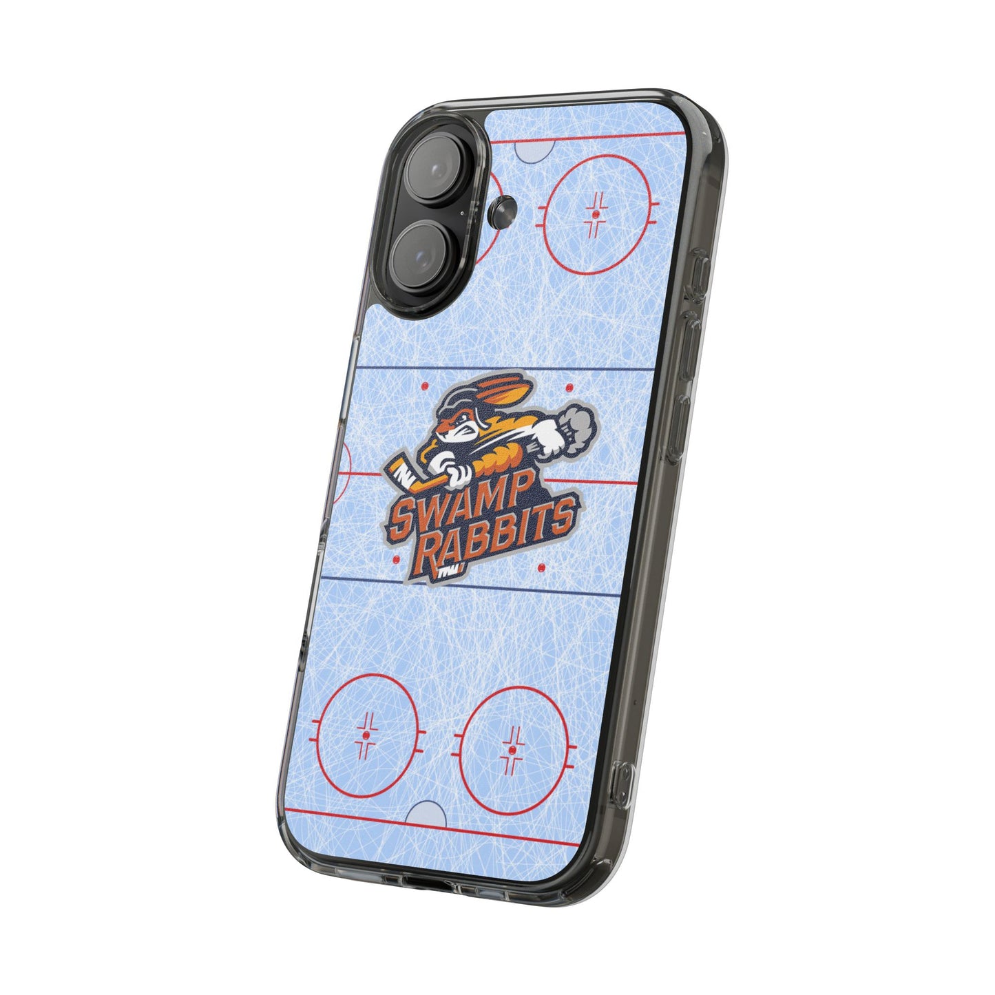Swamp Rabbits Hockey Rink Clear Phone Case — Impact-Resistant