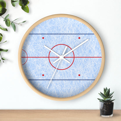 Hockey Rink Wall Clock — Ice Hockey Arena Clock