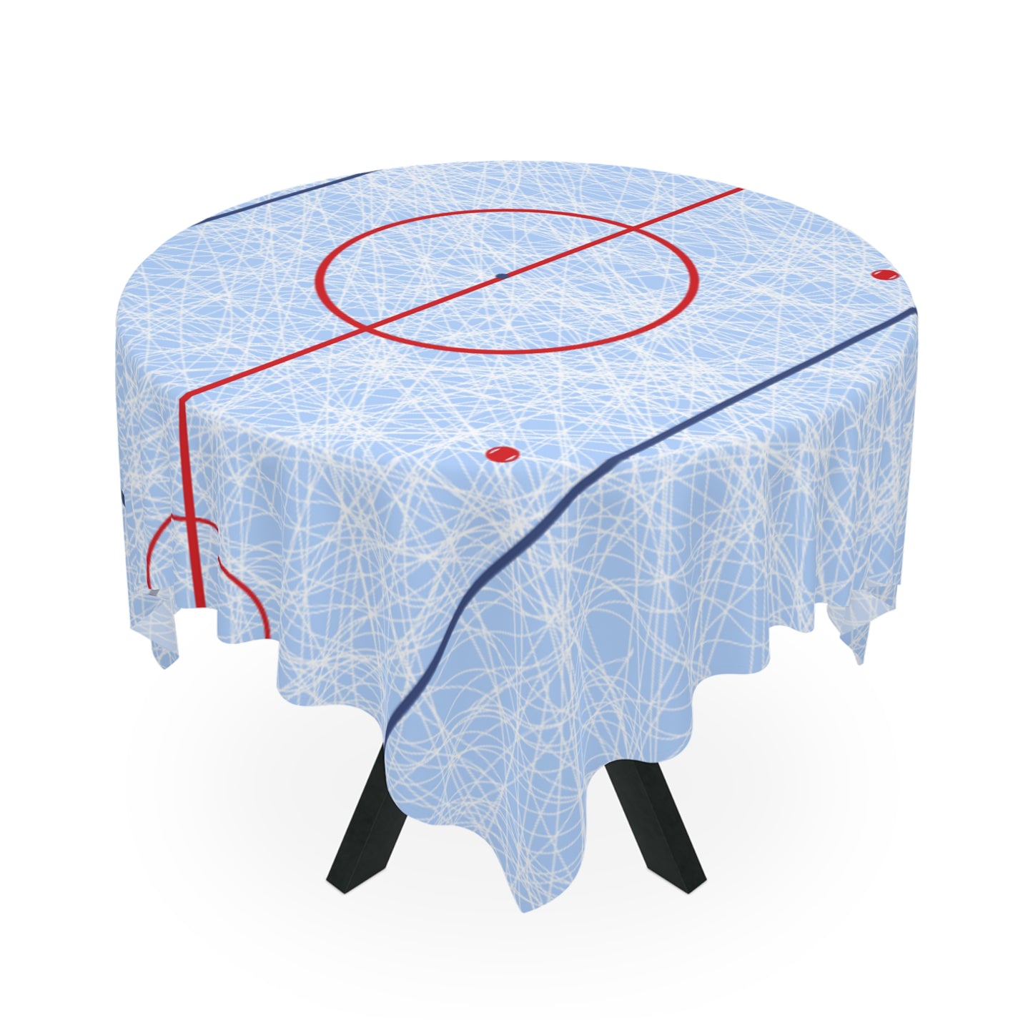 Hockey Rink Tablecloth – Ice Hockey Field Print for Game Day & Sports Parties