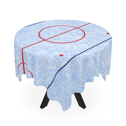 Hockey Rink Tablecloth – Ice Hockey Field Print for Game Day & Sports Parties