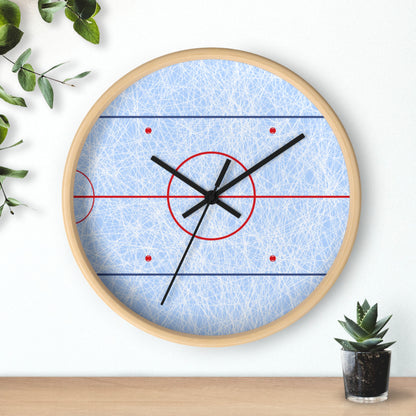 Hockey Rink Wall Clock — Ice Hockey Arena Clock
