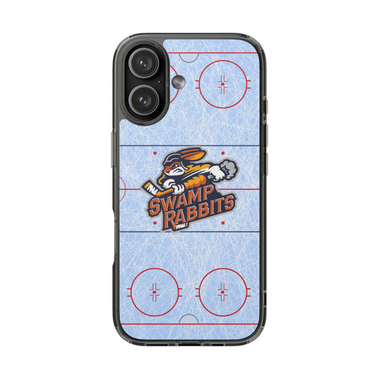 Swamp Rabbits Hockey Rink Clear Phone Case — Impact-Resistant
