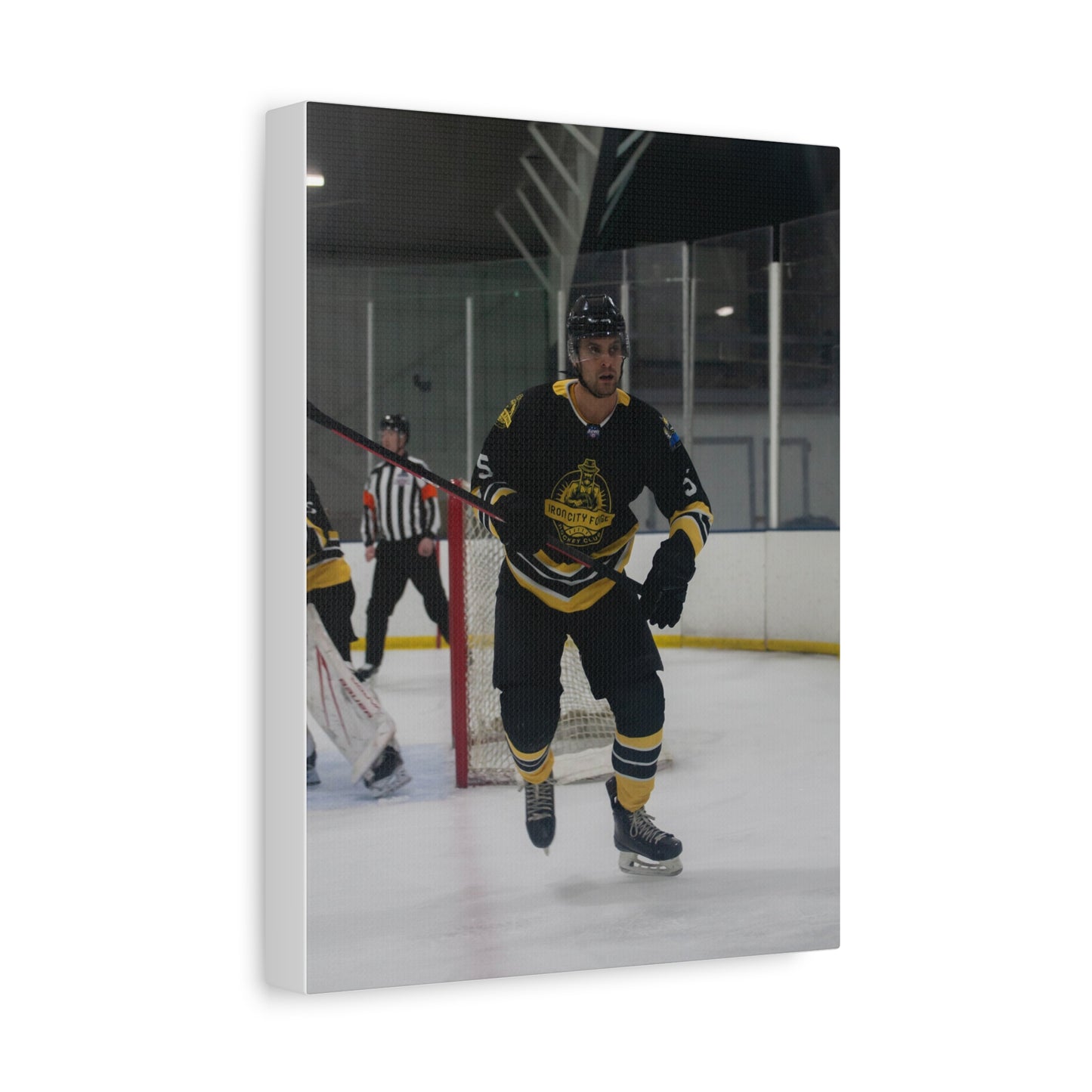 Hockey Player Matte Canvas Print | 8X10 - 9X12 | Custom Canvas Hockey Photo