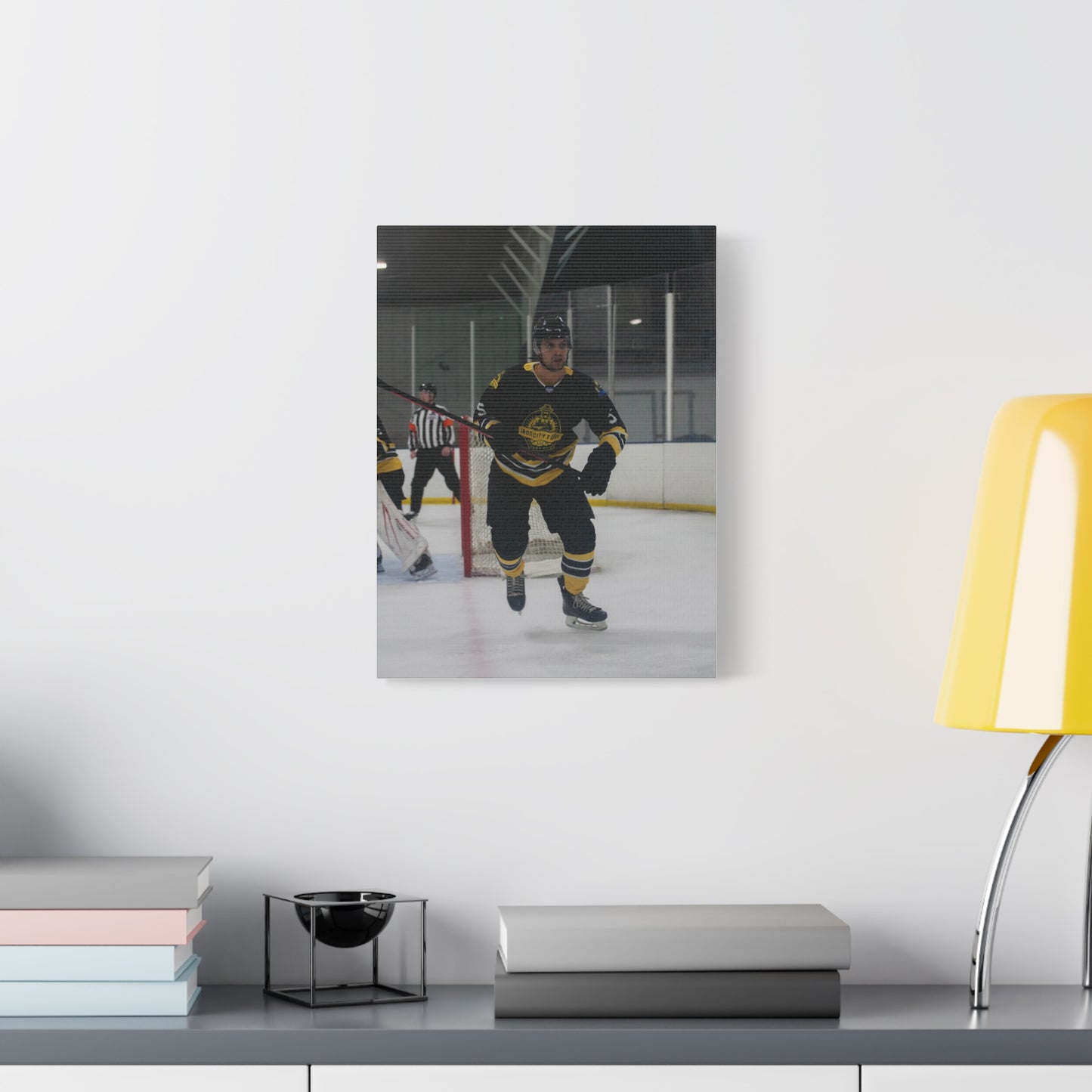 Hockey Player Matte Canvas Print | 8X10 - 9X12 | Custom Canvas Hockey Photo
