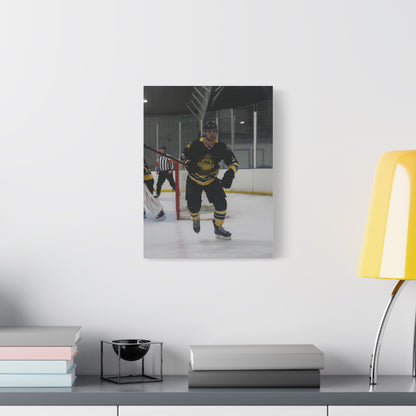Hockey Player Matte Canvas Print | 8X10 - 9X12 | Custom Canvas Hockey Photo