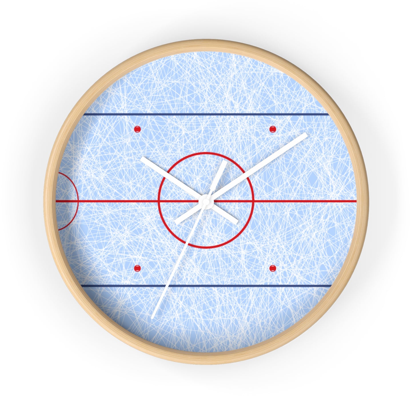 Hockey Rink Wall Clock — Ice Hockey Arena Clock