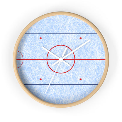 Hockey Rink Wall Clock — Ice Hockey Arena Clock