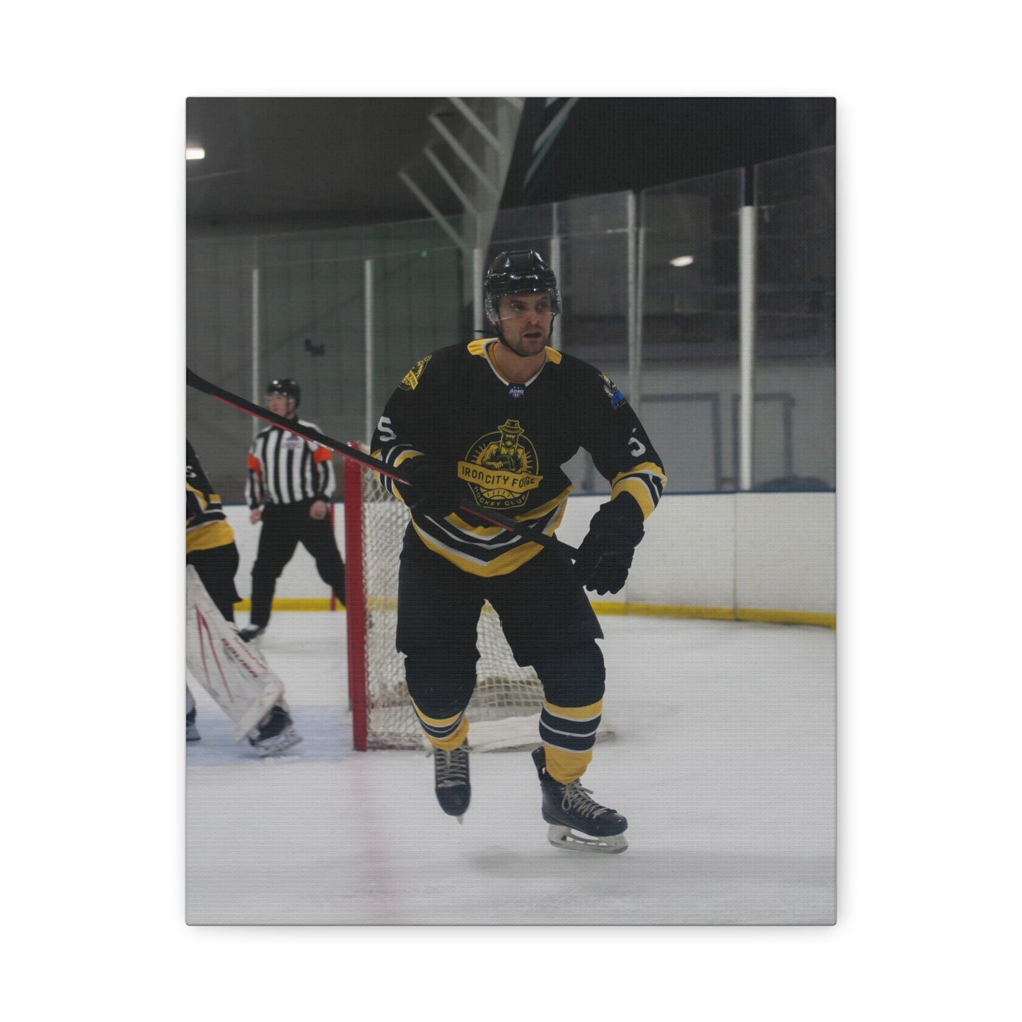 Hockey Player Matte Canvas Print | 8X10 - 9X12 | Custom Canvas Hockey Photo