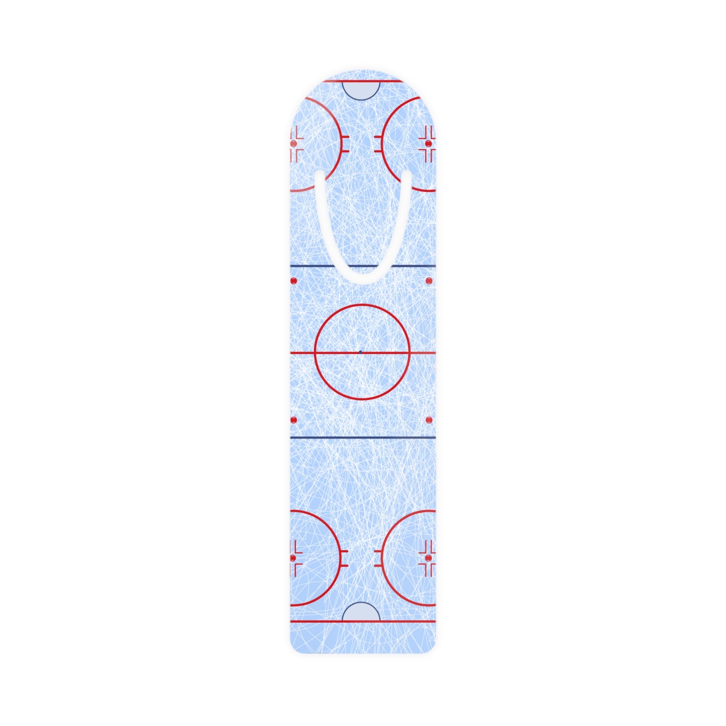 Hockey Rink Metal Bookmark — Ice Hockey Page Marker for Players & Fans