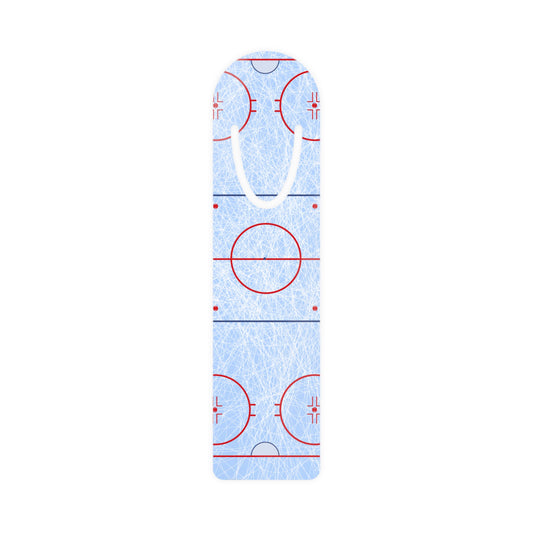 Hockey Rink Metal Bookmark — Ice Hockey Page Marker for Players & Fans