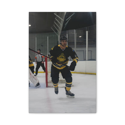 Hockey Player Matte Canvas Print | 8X10 - 9X12 | Custom Canvas Hockey Photo