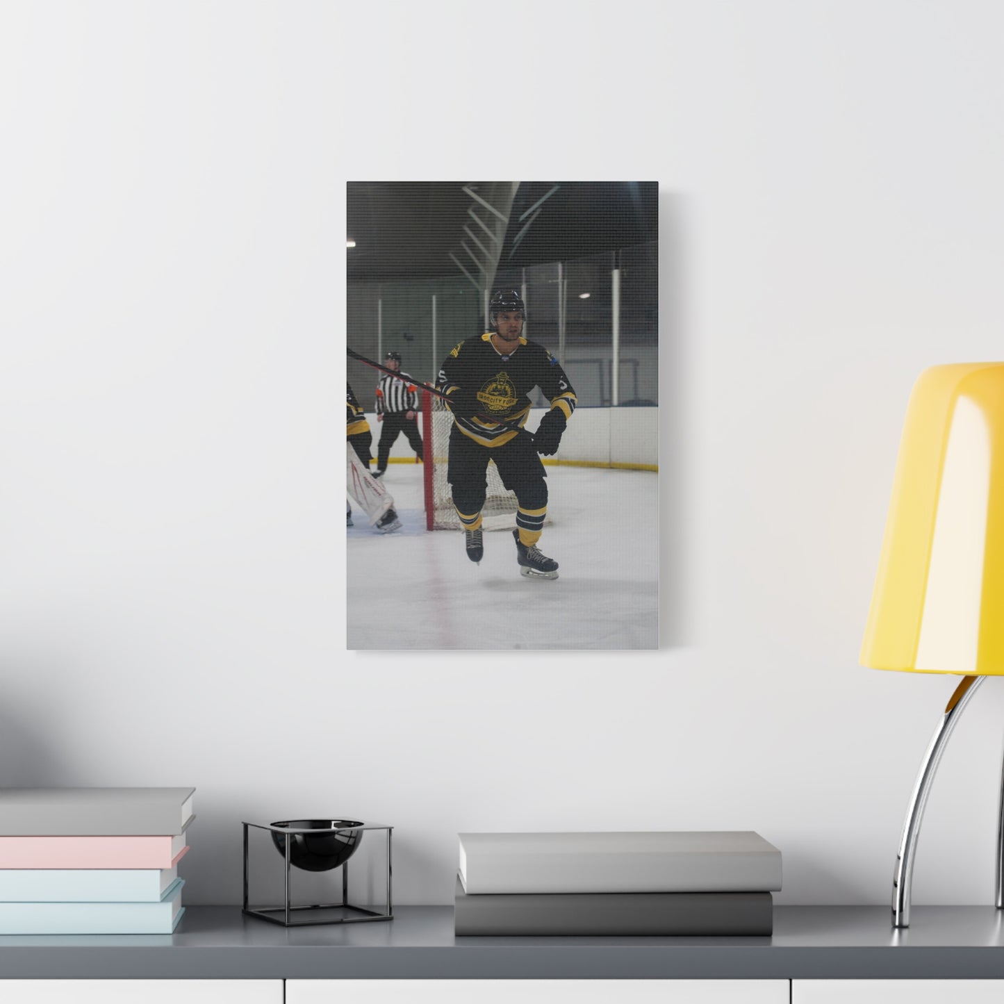 Hockey Player Matte Canvas Print | 8X10 - 9X12 | Custom Canvas Hockey Photo