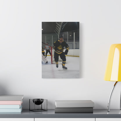 Hockey Player Matte Canvas Print | 8X10 - 9X12 | Custom Canvas Hockey Photo
