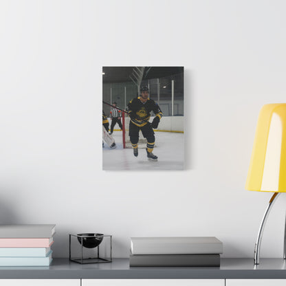 Hockey Player Matte Canvas Print | 8X10 - 9X12 | Custom Canvas Hockey Photo