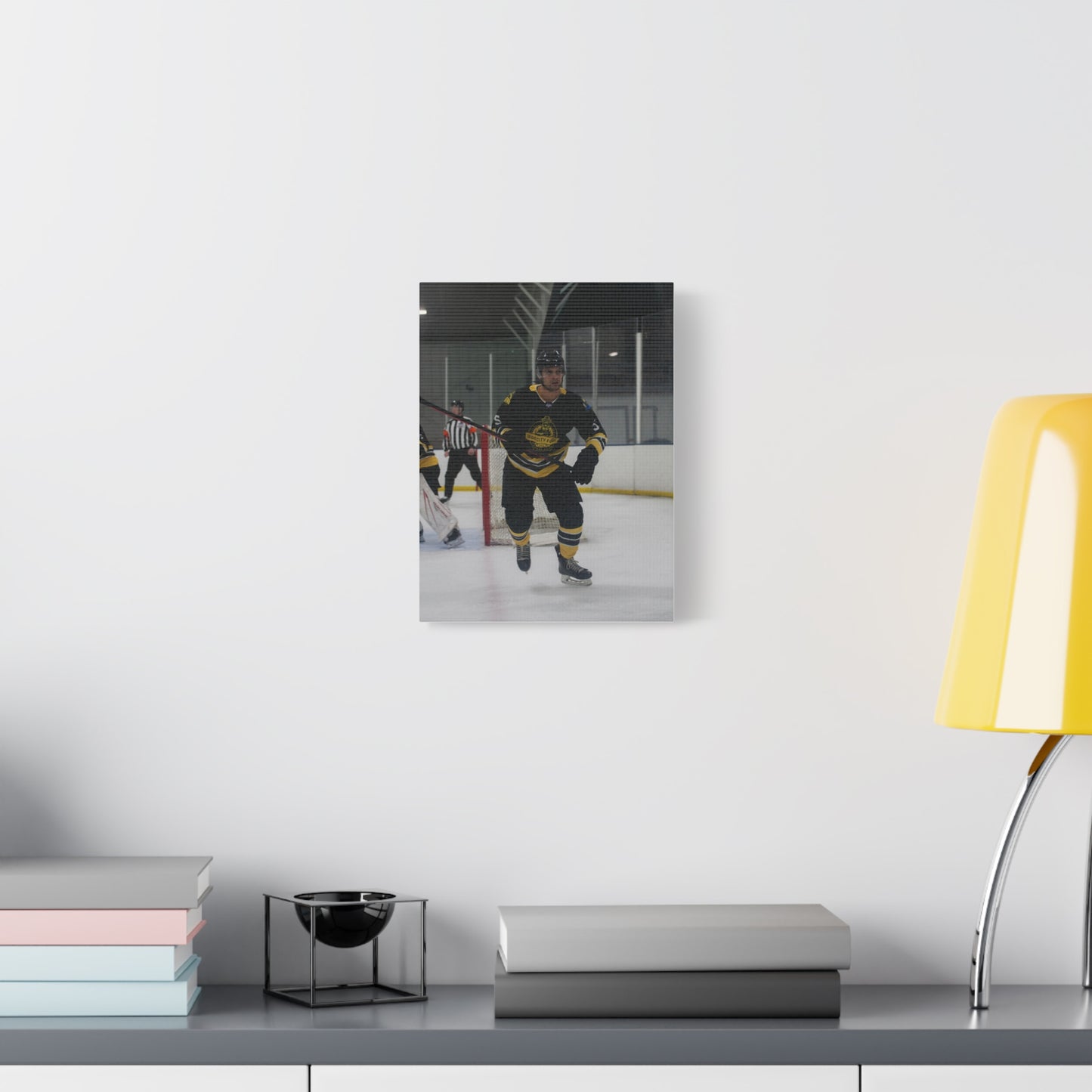 Hockey Player Matte Canvas Print | 8X10 - 9X12 | Custom Canvas Hockey Photo