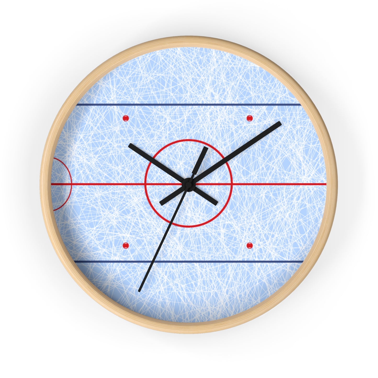Hockey Rink Wall Clock — Ice Hockey Arena Clock