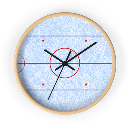 Hockey Rink Wall Clock — Ice Hockey Arena Clock