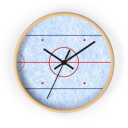 Hockey Rink Wall Clock — Ice Hockey Arena Clock