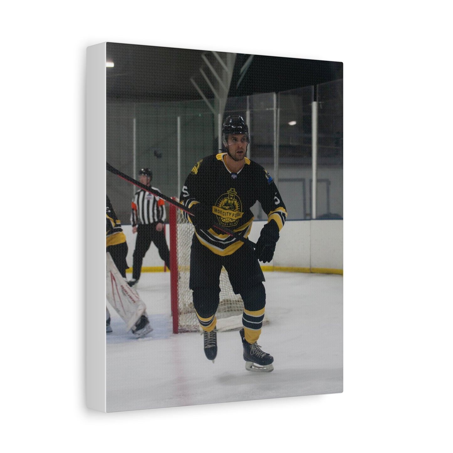 Hockey Player Matte Canvas Print | 8X10 - 9X12 | Custom Canvas Hockey Photo