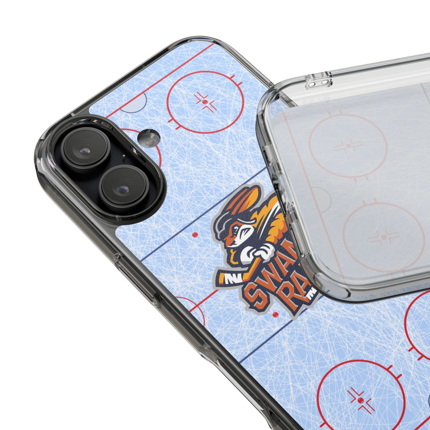 Swamp Rabbits Hockey Rink Clear Phone Case — Impact-Resistant
