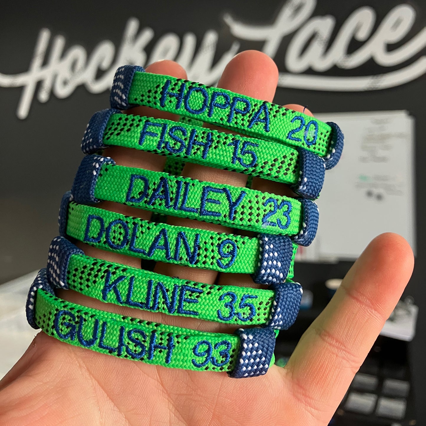 Custom Hockey Lace Wristbands