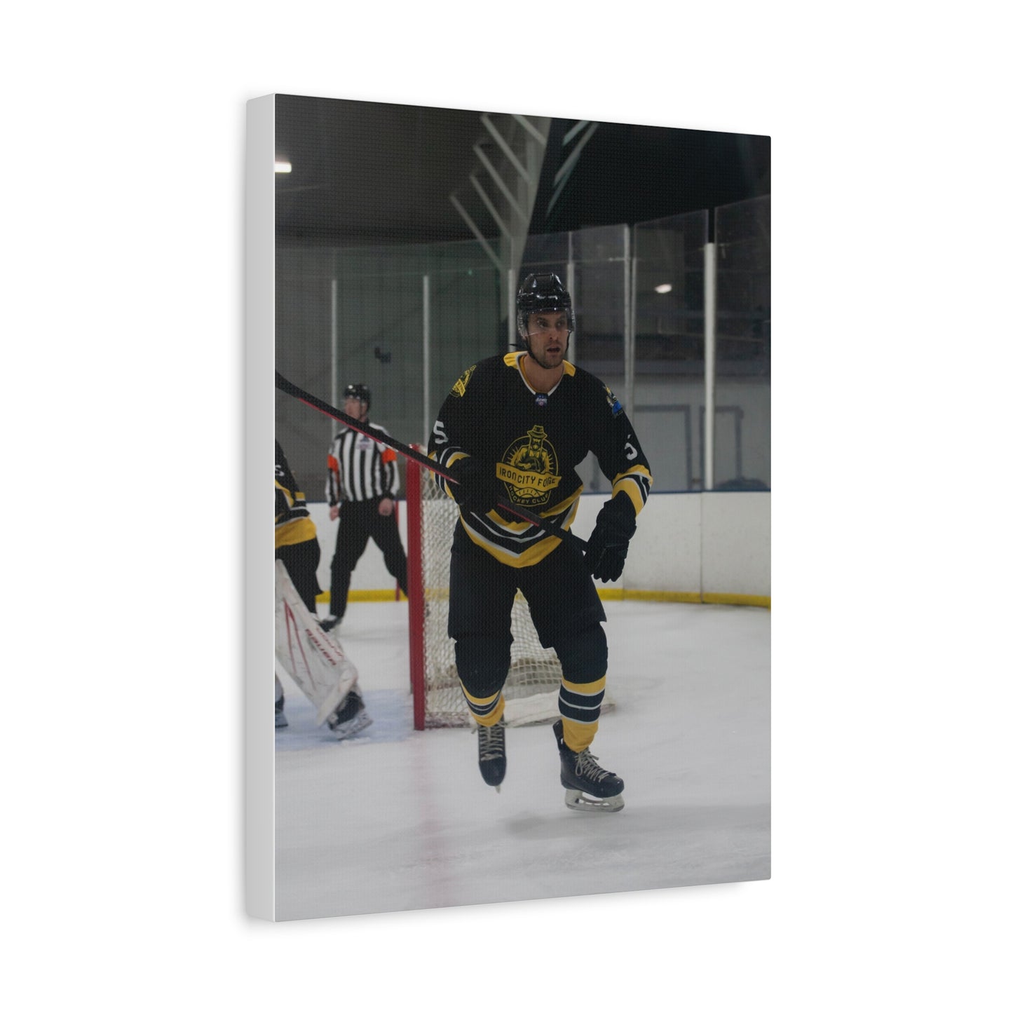 Hockey Player Matte Canvas Print | 8X10 - 9X12 | Custom Canvas Hockey Photo