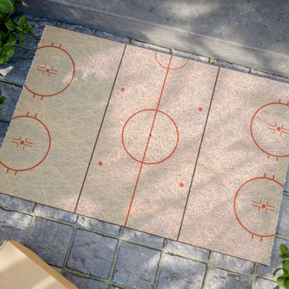 Hockey Rink Doormat – Ice Hockey Entrance Mat for Fans & Mudroom