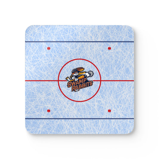 Hockey Rink Cork Coaster Set — Ice Rink Drink Coasters (4-Pack)