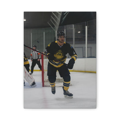 Hockey Player Matte Canvas Print | 8X10 - 9X12 | Custom Canvas Hockey Photo