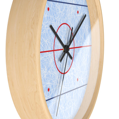 Hockey Rink Wall Clock — Ice Hockey Arena Clock