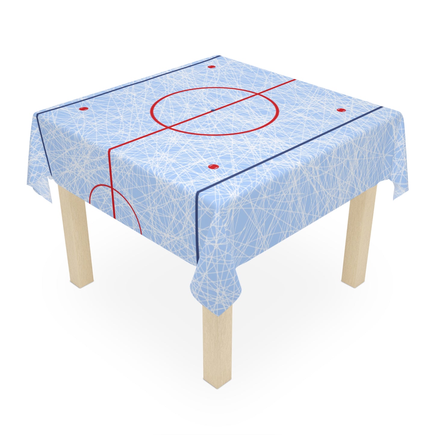 Hockey Rink Tablecloth – Ice Hockey Field Print for Game Day & Sports Parties