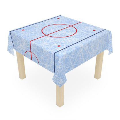 Hockey Rink Tablecloth – Ice Hockey Field Print for Game Day & Sports Parties